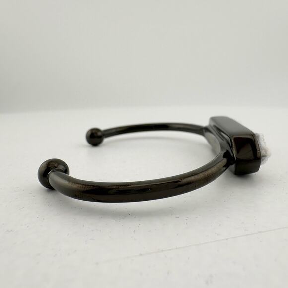 Black Ondine White Quartz Bangle Bracelet - Picture 6 of 12